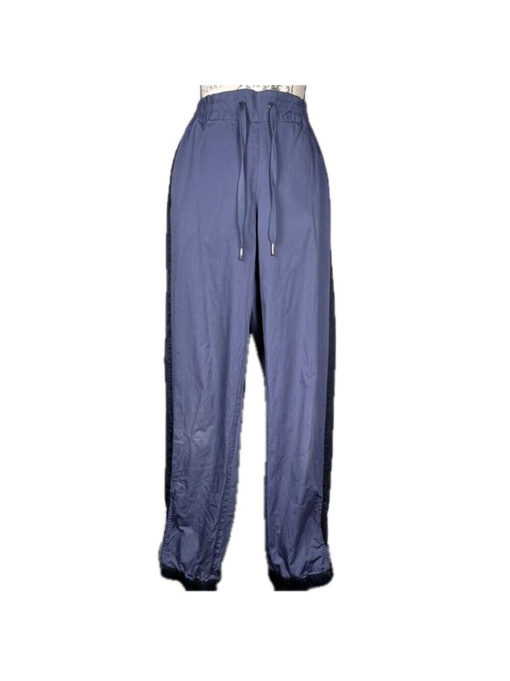Alexander McQueen Puma Collab Sz S Track Pants Blue with Black Stripe Pockets